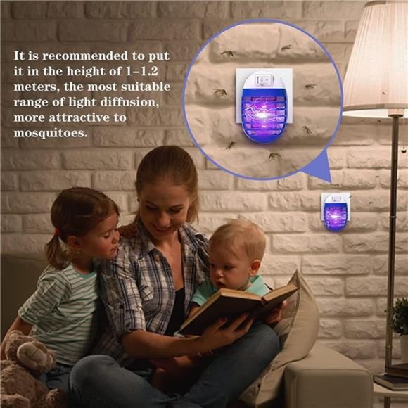 4Pack Bug Zapper Indoor Mosquito Zapper, Electronic Mosquito Killer w/ LED Light - Picture 6 of 6